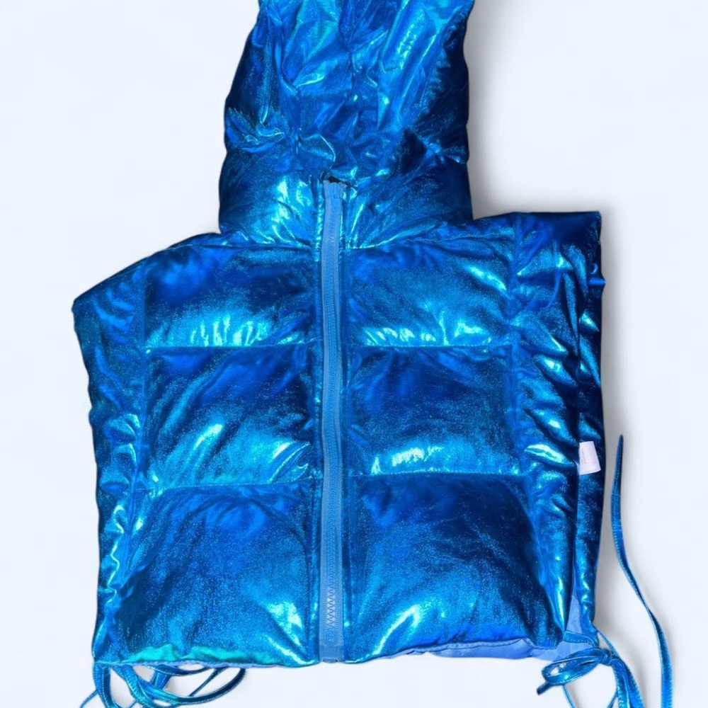 Shiny Blue Puffer Vest